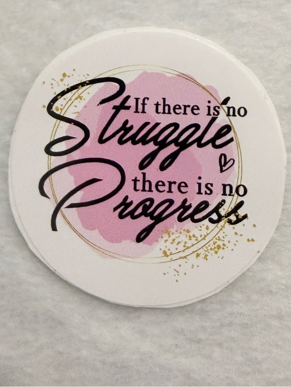 If there is no struggle, there is no progress  - Sticker